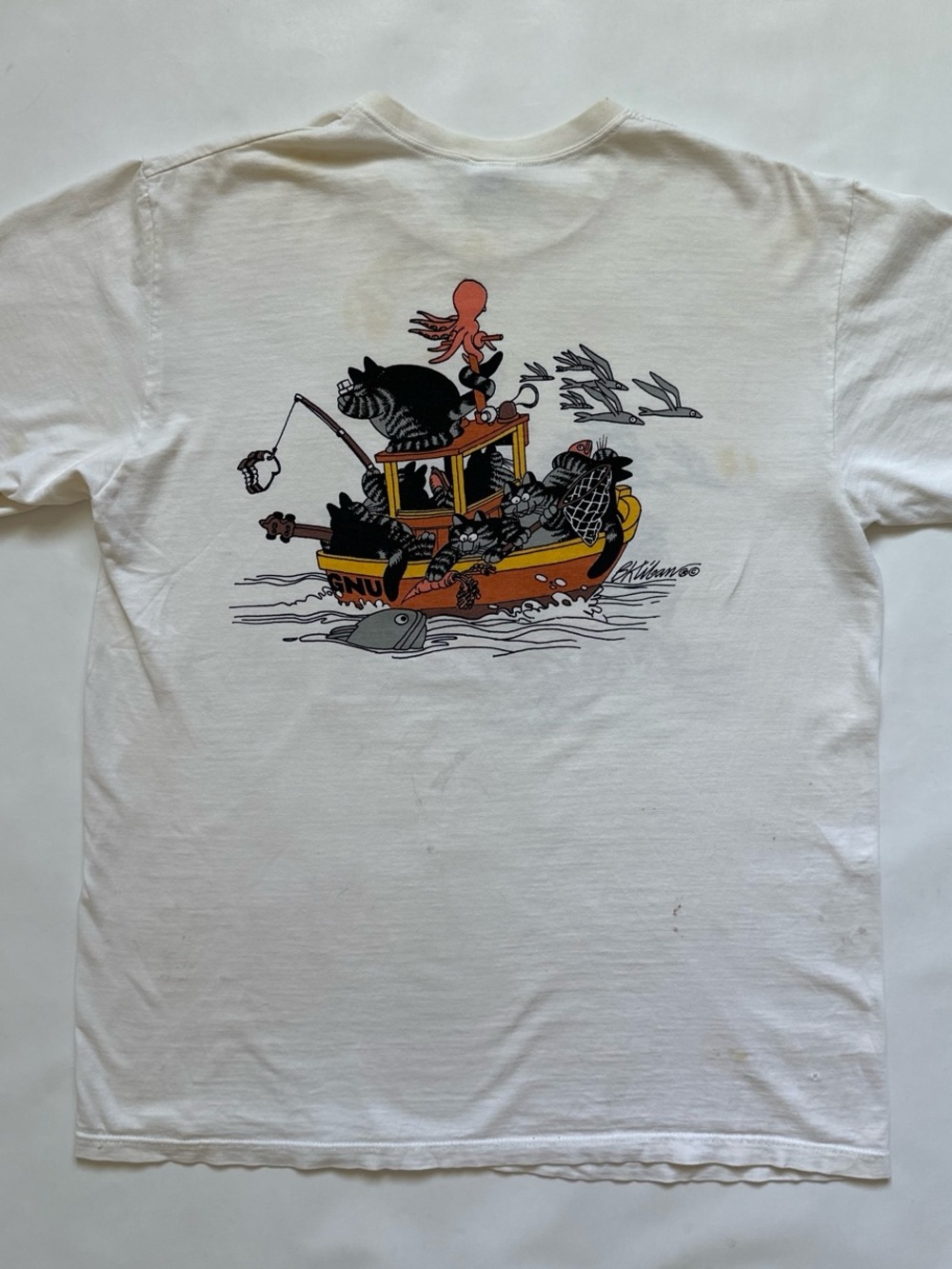 Vintage B kliban Hawaii crazy shirts Sailing cats humor Graphic souvenir cartoon - Picture 6 of 7
